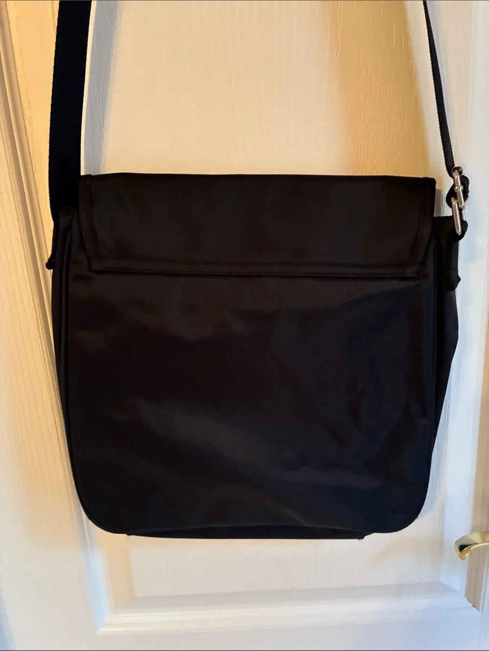 Vintage Ralph Lauren Polo‎ Messenger Bag Black Nylon Adjustable Strap Crossbody